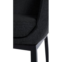 Tabouret de bar en feutre Rockhill B anthracite