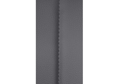 Banqueta de bar Milet, couro sintético, cinza cromado