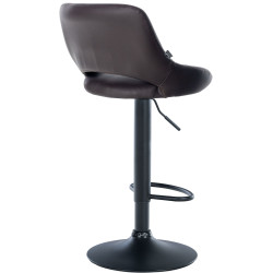Sgabello da bar Milet, similpelle, nero/marrone