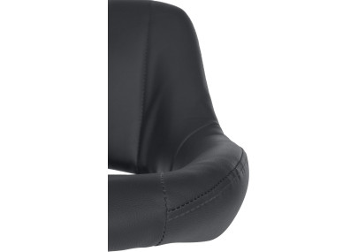 Taburete de bar Milet, imitación de cuero, negro