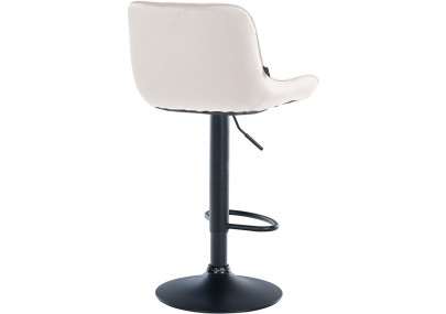 Lot de 2 tabourets de bar Vonore velours noir crème