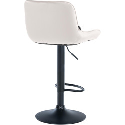 Lot de 2 tabourets de bar Vonore en velours noir crème