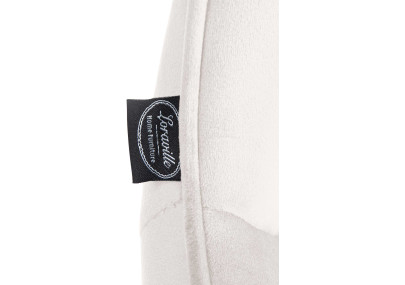 Ensemble de 2 tabourets de bar Vonore en velours, noir et crème