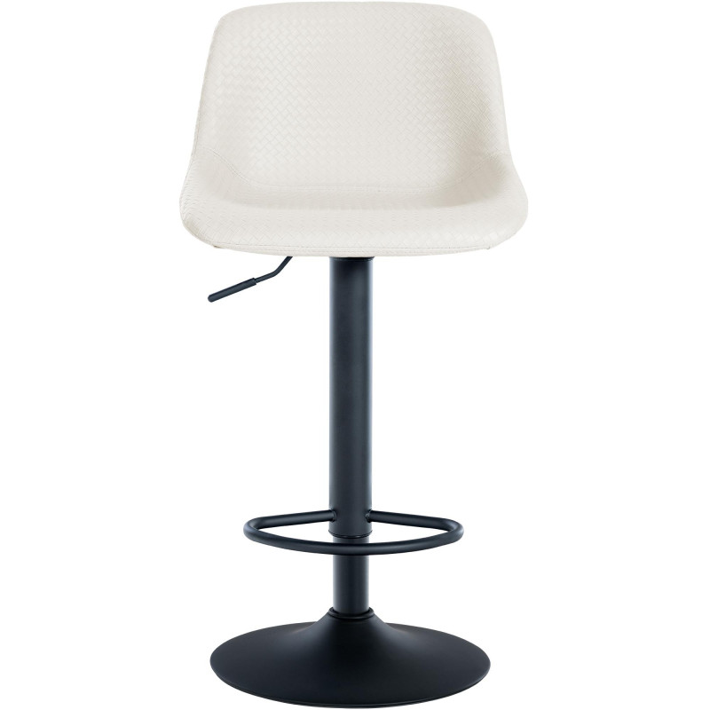 Ensemble de 2 tabourets de bar, style loft, en similicuir crème