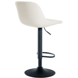 Ensemble de 2 tabourets de bar Loft, similicuir, crème