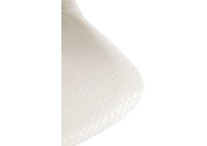 Conjunto de 2 banquetas de bar estilo loft, em couro sintético, cor creme.