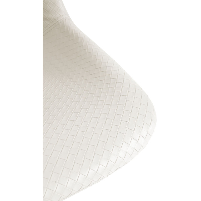 Conjunto de 2 banquetas de bar estilo loft, em couro sintético, cor creme.