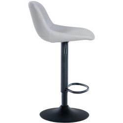 Ensemble de 2 tabourets de bar, style loft, similicuir, gris