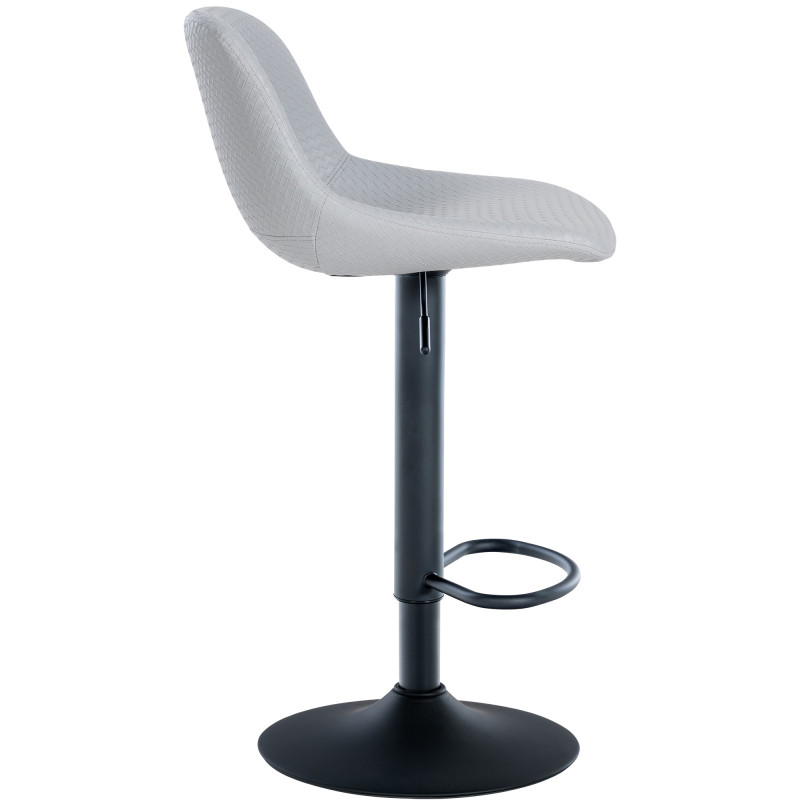 Ensemble de 2 tabourets de bar, style loft, similicuir, gris