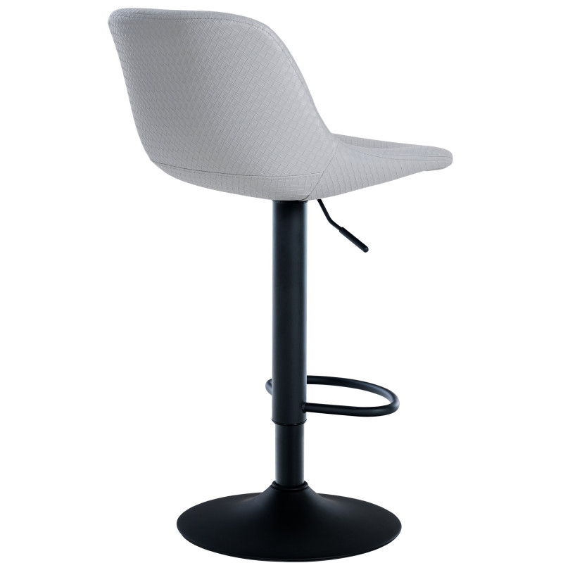 Ensemble de 2 tabourets de bar, style loft, en similicuir gris