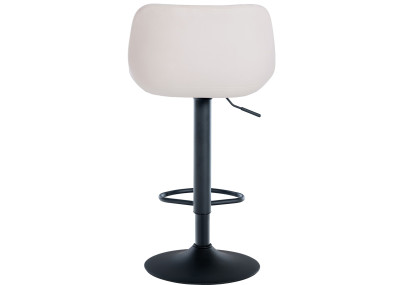 Ensemble de 2 tabourets de bar, style loft, velours, crème