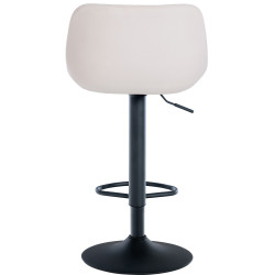 Ensemble de 2 tabourets de bar Loft en velours crème