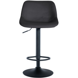 Set di 2 sgabelli da bar, stile Loft, velluto, nero