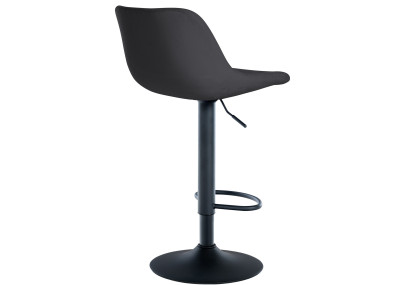 Juego de 2 taburetes de bar, estilo loft, de terciopelo, negros
