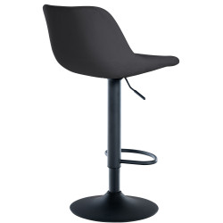 Ensemble de 2 tabourets de bar, style loft, velours, noir