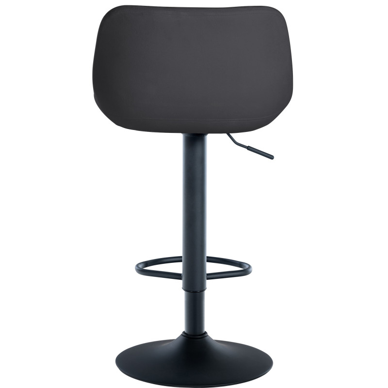 Ensemble de 2 tabourets de bar, style loft, velours, noir