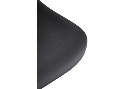 Set di 2 sgabelli da bar, stile Loft, velluto, nero