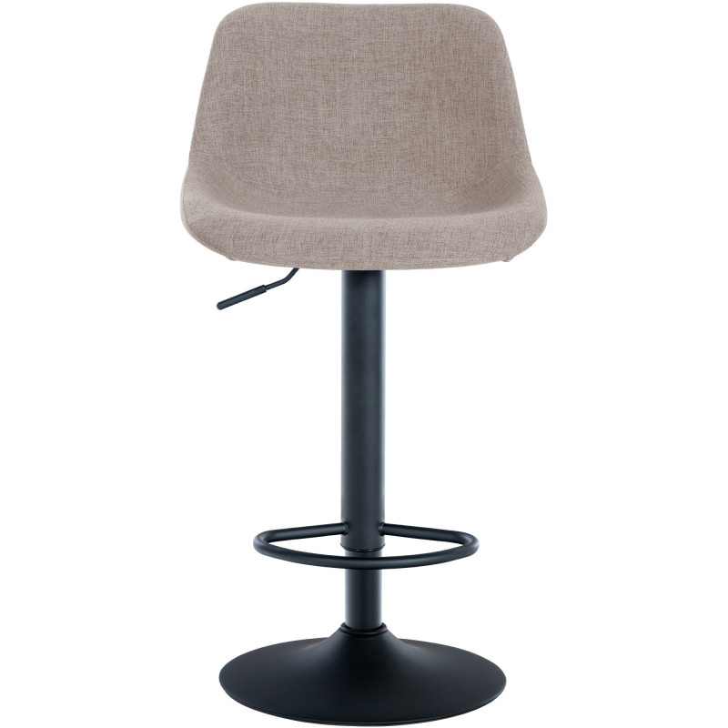 Ensemble de 2 tabourets de bar, style loft, en tissu taupe