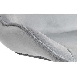 Set di 2 sgabelli da bar Vonore in velluto grigio,nero