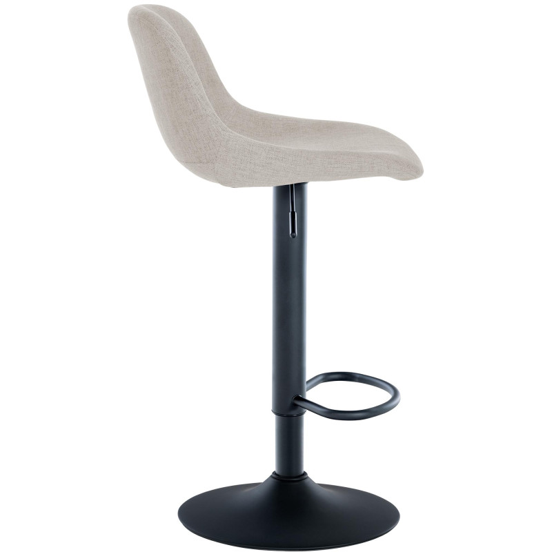 Ensemble de 2 tabourets de bar, style loft, en tissu crème