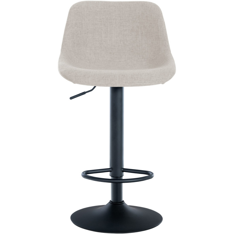 Ensemble de 2 tabourets de bar, style loft, en tissu crème