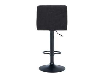 Tabouret de bar Calma, tissu noir/gris foncé