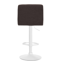 Tabouret de bar Calma en tissu blanc brun