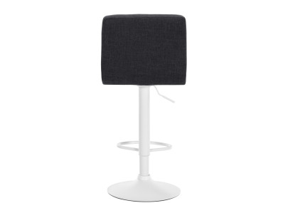 Tabouret de bar Calma en tissu blanc gris foncé
