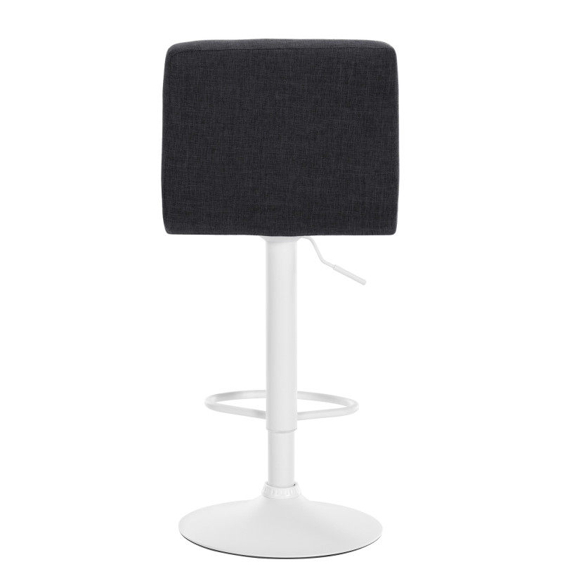 Tabouret de bar Calma en tissu blanc gris foncé