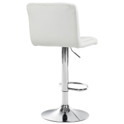 Tabouret de bar Peru, velours, chrome, crème