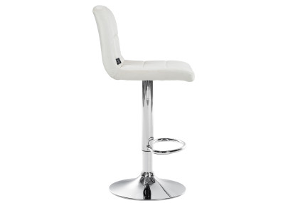 Tabouret de bar Peru, velours, chrome, crème