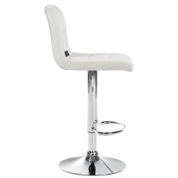 Tabouret de bar Peru, velours, chrome crème