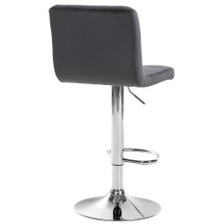 Tabouret de bar Peru, velours, chrome noir