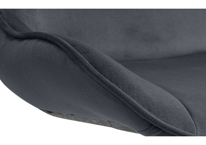 Lot de 2 tabourets de bar Vonore velours blanc noir