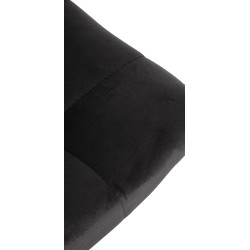 Tabouret de bar Jerry en velours, chromé noir