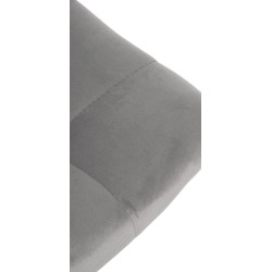 Tabouret de bar Jerry, velours, gris chromé