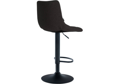 Tabouret de bar Jerry, tissu noir
