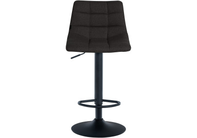 Tabouret de bar Jerry, tissu noir