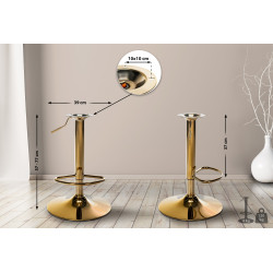 Cadre de rechange pour tabouret de bar 10 x 10 cm doré