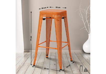 taburete de bar naranja Fletcher