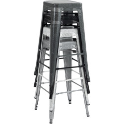 taburete de bar Fletcher gris