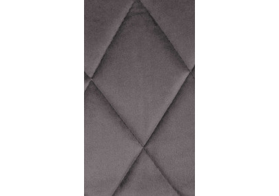 Tabouret de bar Lazio en velours, gris chromé