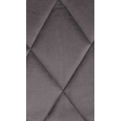 Tabouret de bar Lazio en velours, gris chromé