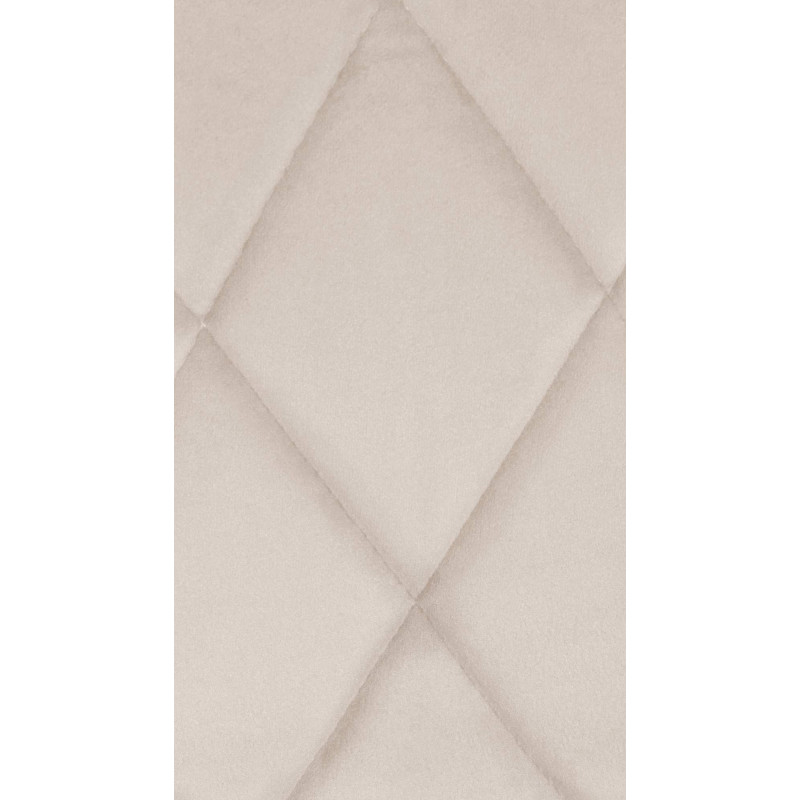 Taburete de bar Lazio de terciopelo, cromado, crema