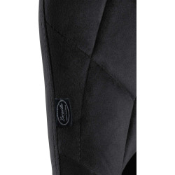 Tabouret de bar Lazio en velours, chromé noir