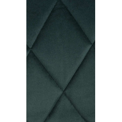 Taburete de bar Lazio de terciopelo, cromado, verde oscuro