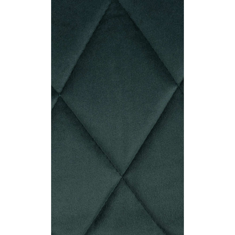 Banqueta de bar Lazio em veludo, cromada, verde escuro