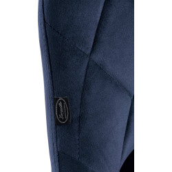 Tabouret de bar Lazio en velours noir bleu