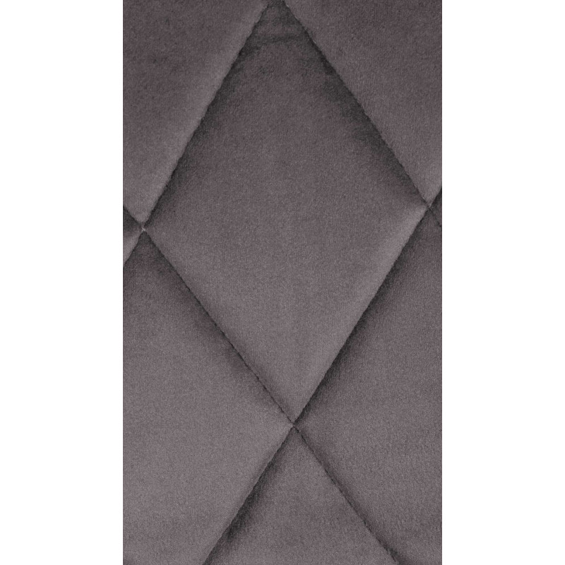 Tabouret de bar Lazio en velours noir et gris