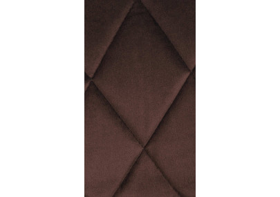 Tabouret de bar Lazio en velours, noir/marron